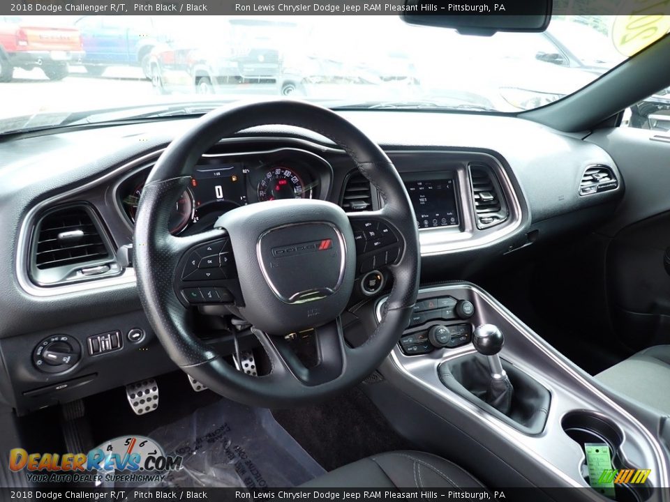 2018 Dodge Challenger R/T Pitch Black / Black Photo #13