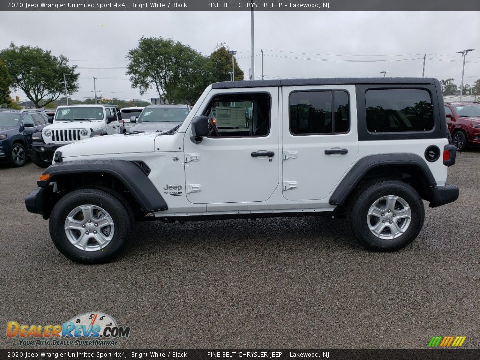 Bright White 2020 Jeep Wrangler Unlimited Sport 4x4 Photo #3