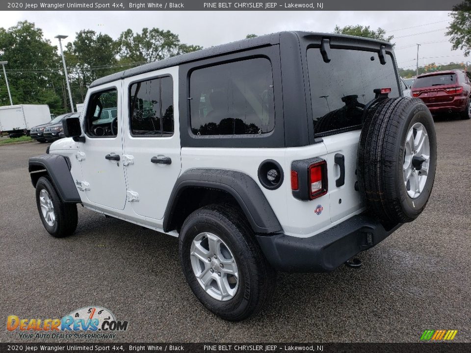 2020 Jeep Wrangler Unlimited Sport 4x4 Bright White / Black Photo #4