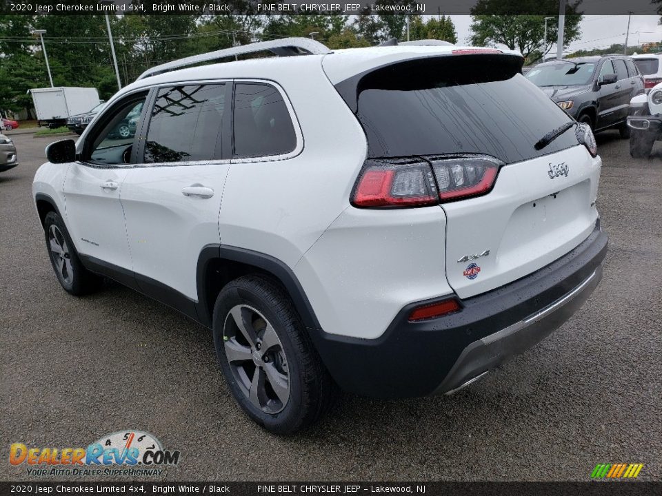 2020 Jeep Cherokee Limited 4x4 Bright White / Black Photo #4
