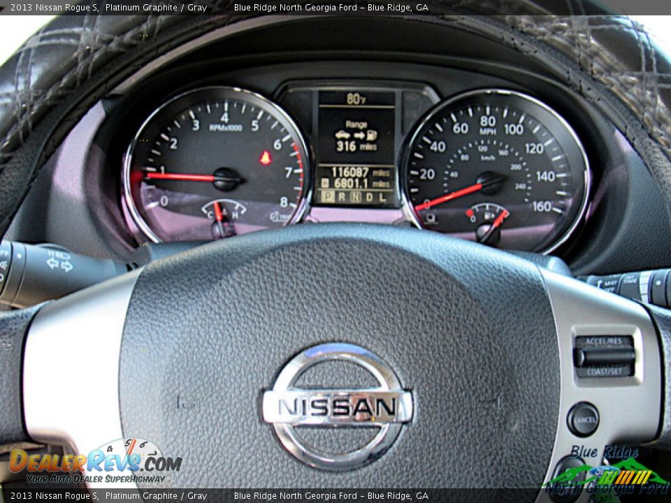 2013 Nissan Rogue S Platinum Graphite / Gray Photo #18