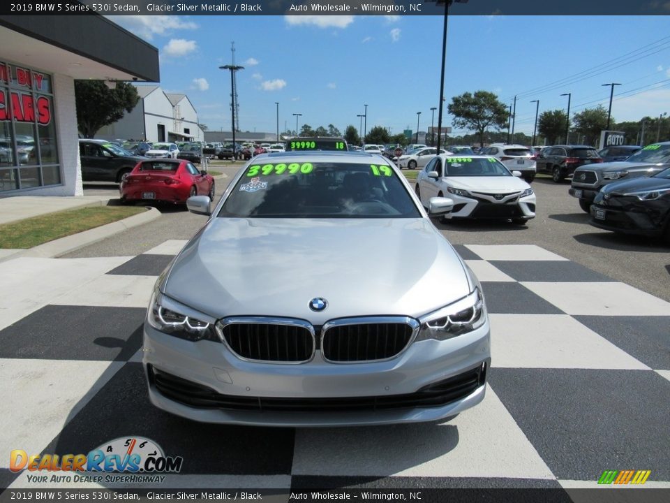2019 BMW 5 Series 530i Sedan Glacier Silver Metallic / Black Photo #2