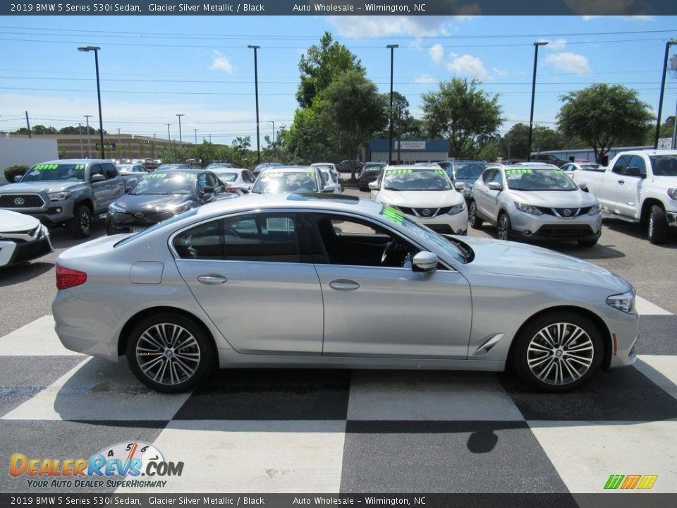 2019 BMW 5 Series 530i Sedan Glacier Silver Metallic / Black Photo #3