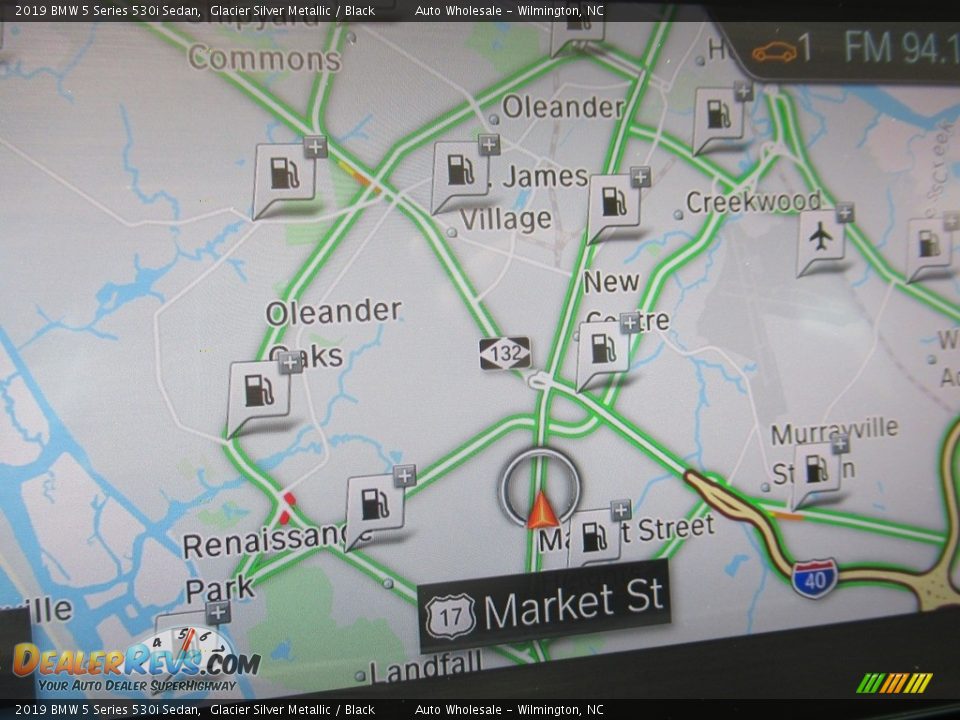 2019 BMW 5 Series 530i Sedan Glacier Silver Metallic / Black Photo #17