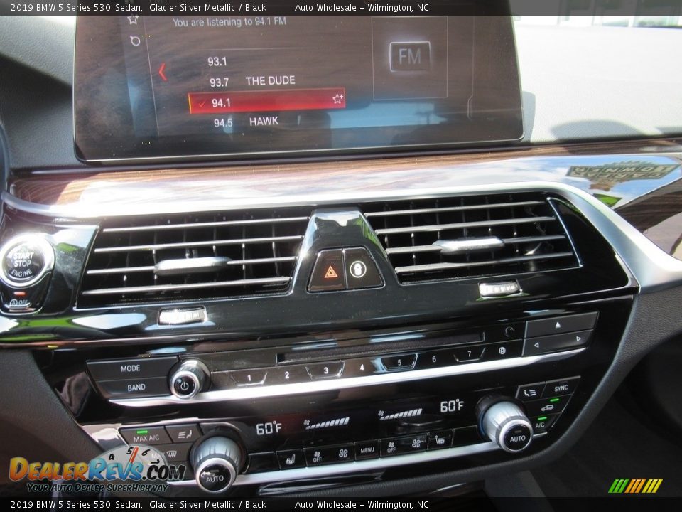 2019 BMW 5 Series 530i Sedan Glacier Silver Metallic / Black Photo #18