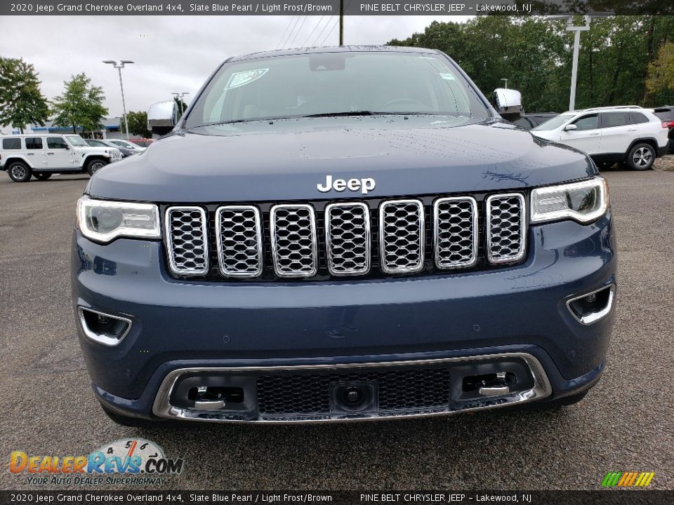 2020 Jeep Grand Cherokee Overland 4x4 Slate Blue Pearl / Light Frost/Brown Photo #2