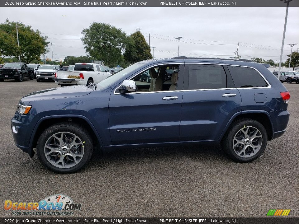2020 Jeep Grand Cherokee Overland 4x4 Slate Blue Pearl / Light Frost/Brown Photo #3