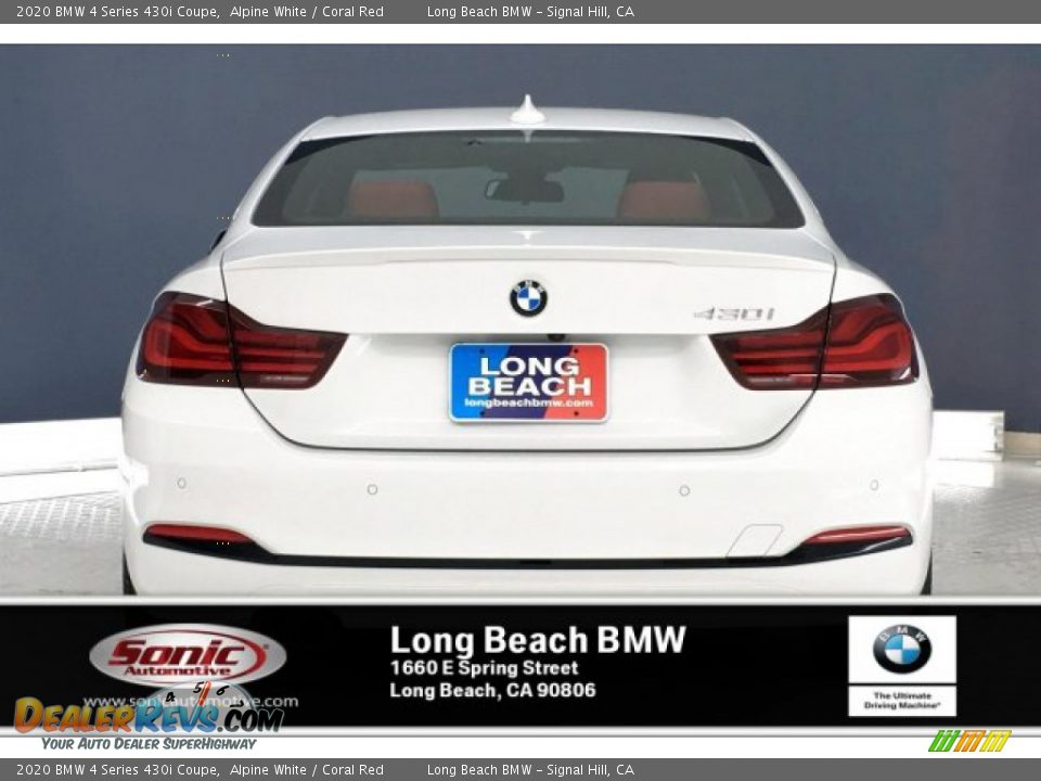 2020 BMW 4 Series 430i Coupe Alpine White / Coral Red Photo #3