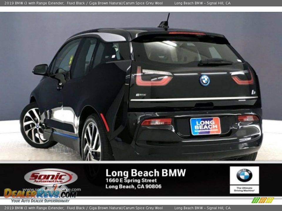 2019 BMW i3 with Range Extender Fluid Black / Giga Brown Natural/Carum Spice Grey Wool Photo #2