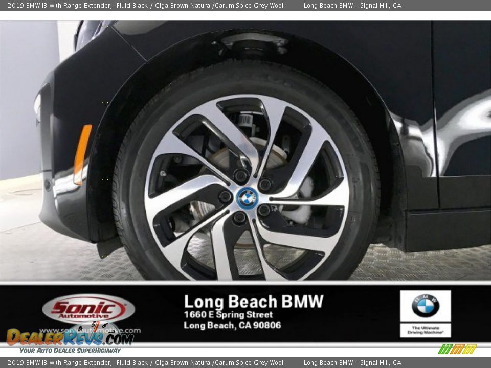 2019 BMW i3 with Range Extender Fluid Black / Giga Brown Natural/Carum Spice Grey Wool Photo #9