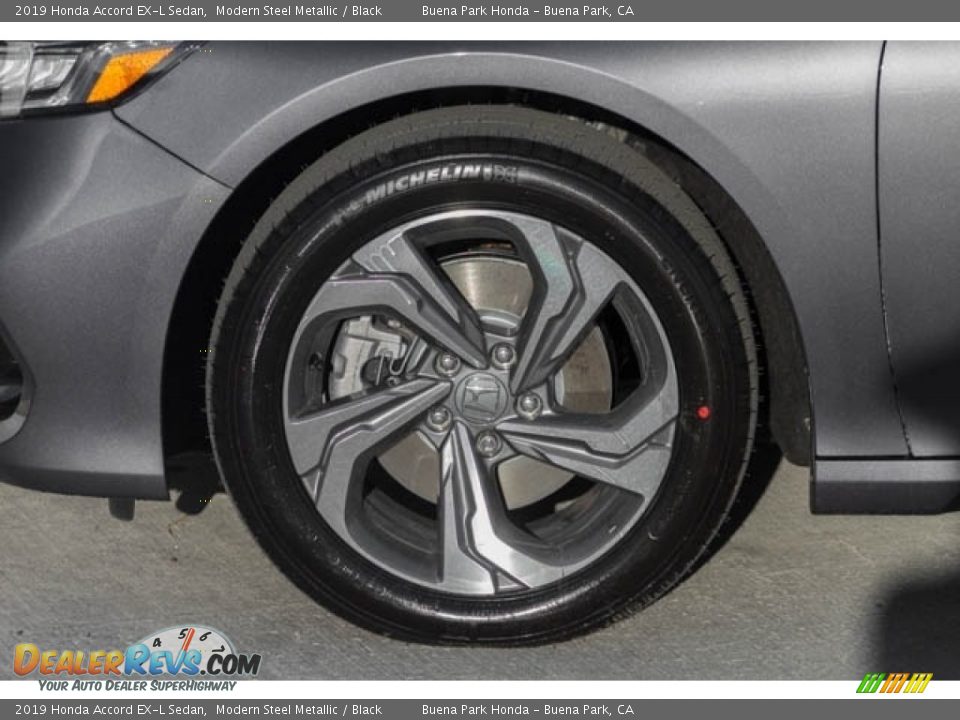 2019 Honda Accord EX-L Sedan Modern Steel Metallic / Black Photo #14