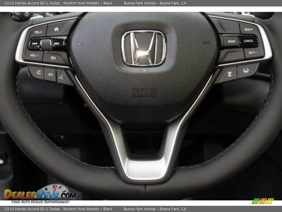2019 Honda Accord EX-L Sedan Modern Steel Metallic / Black Photo #24