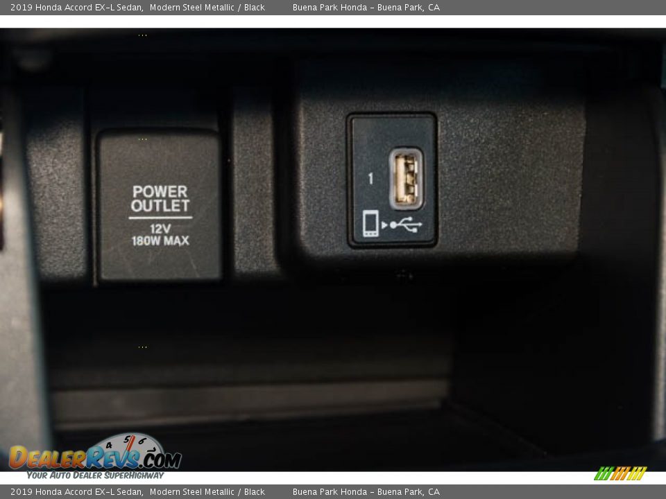 2019 Honda Accord EX-L Sedan Modern Steel Metallic / Black Photo #28