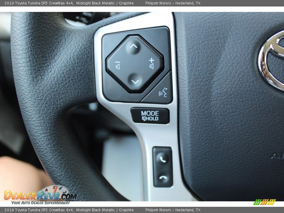 2019 Toyota Tundra SR5 CrewMax 4x4 Midnight Black Metallic / Graphite Photo #11