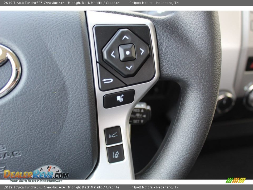 2019 Toyota Tundra SR5 CrewMax 4x4 Midnight Black Metallic / Graphite Photo #12
