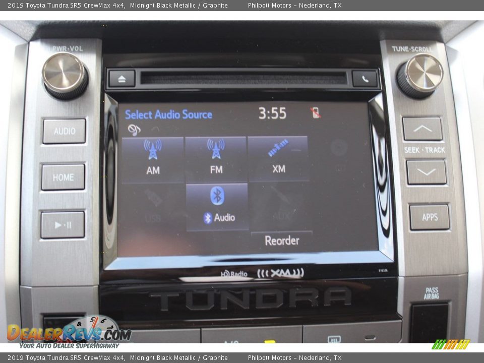 2019 Toyota Tundra SR5 CrewMax 4x4 Midnight Black Metallic / Graphite Photo #15