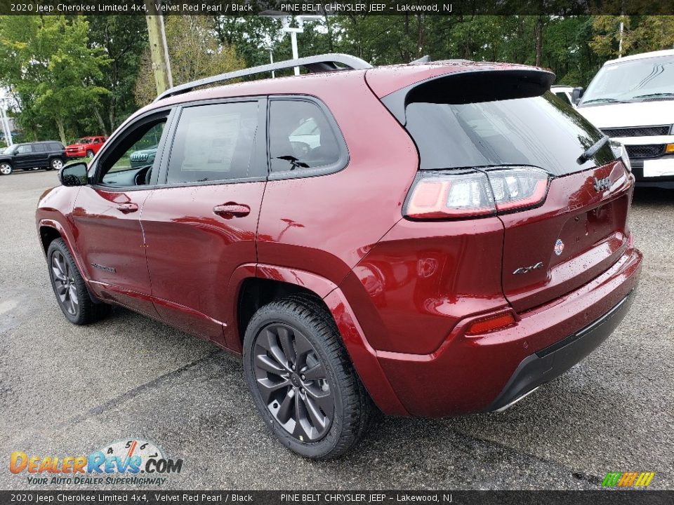 2020 Jeep Cherokee Limited 4x4 Velvet Red Pearl / Black Photo #4