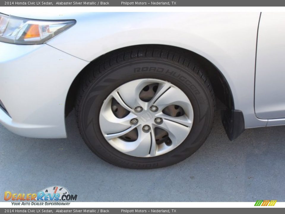 2014 Honda Civic LX Sedan Alabaster Silver Metallic / Black Photo #5