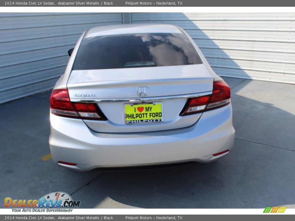2014 Honda Civic LX Sedan Alabaster Silver Metallic / Black Photo #8