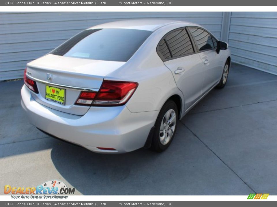 2014 Honda Civic LX Sedan Alabaster Silver Metallic / Black Photo #9
