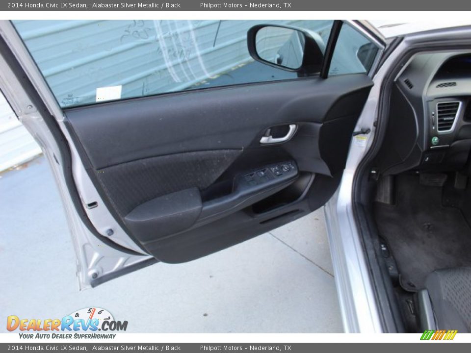 2014 Honda Civic LX Sedan Alabaster Silver Metallic / Black Photo #10