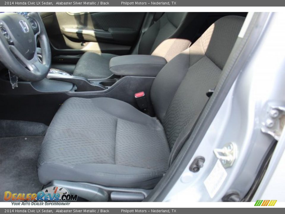2014 Honda Civic LX Sedan Alabaster Silver Metallic / Black Photo #11