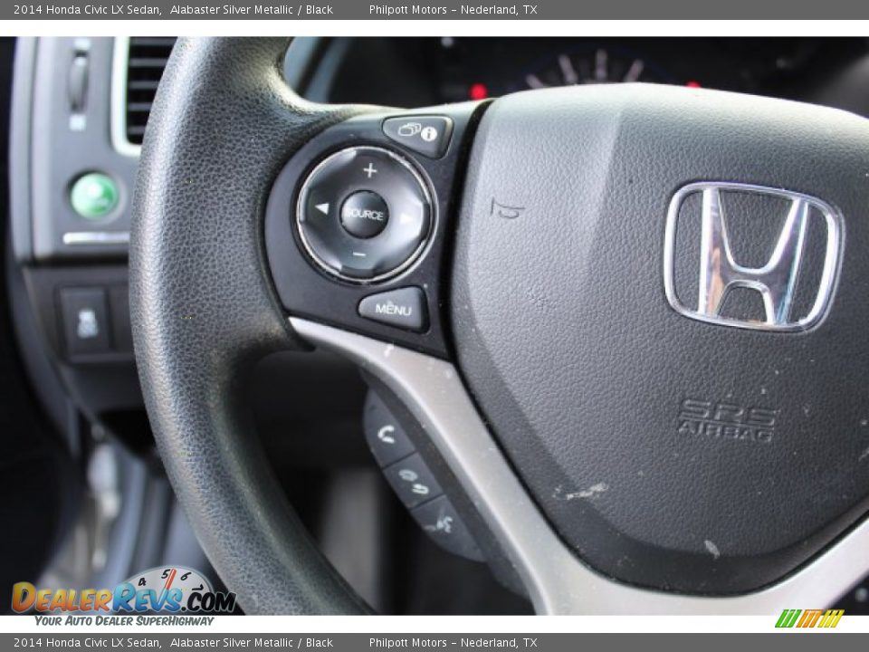 2014 Honda Civic LX Sedan Alabaster Silver Metallic / Black Photo #12