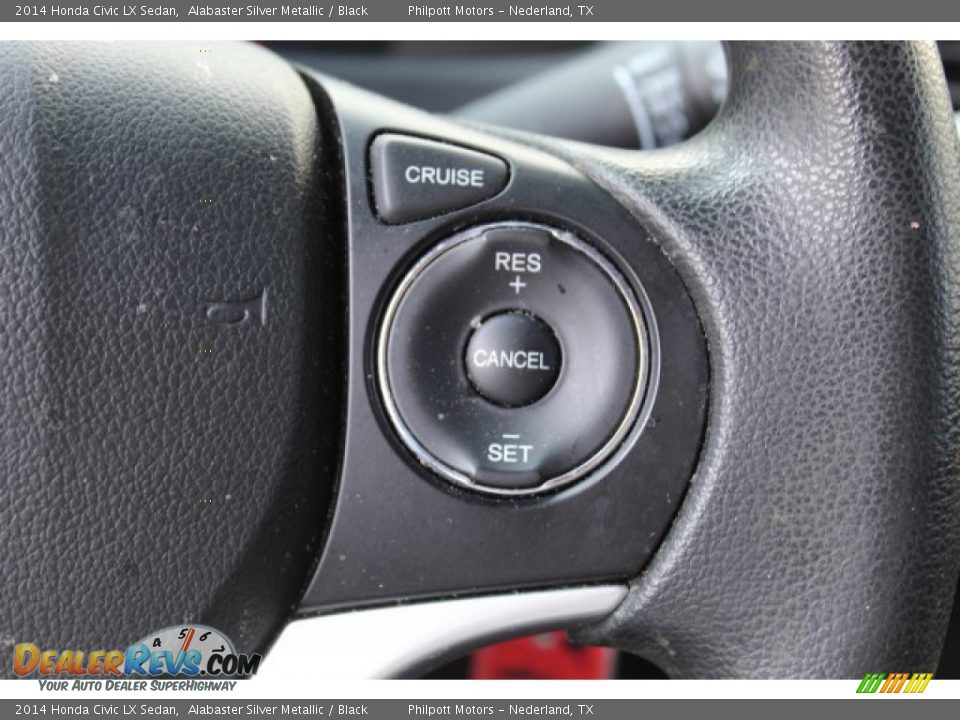 2014 Honda Civic LX Sedan Alabaster Silver Metallic / Black Photo #13
