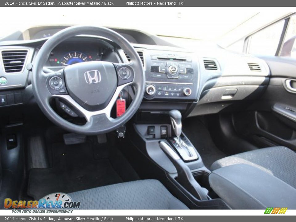 2014 Honda Civic LX Sedan Alabaster Silver Metallic / Black Photo #19