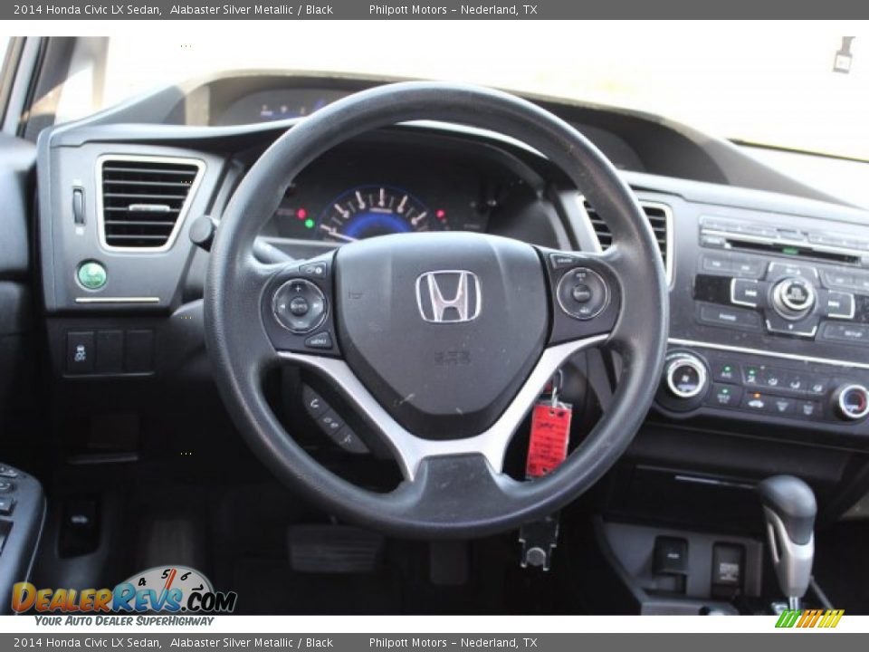 2014 Honda Civic LX Sedan Alabaster Silver Metallic / Black Photo #20