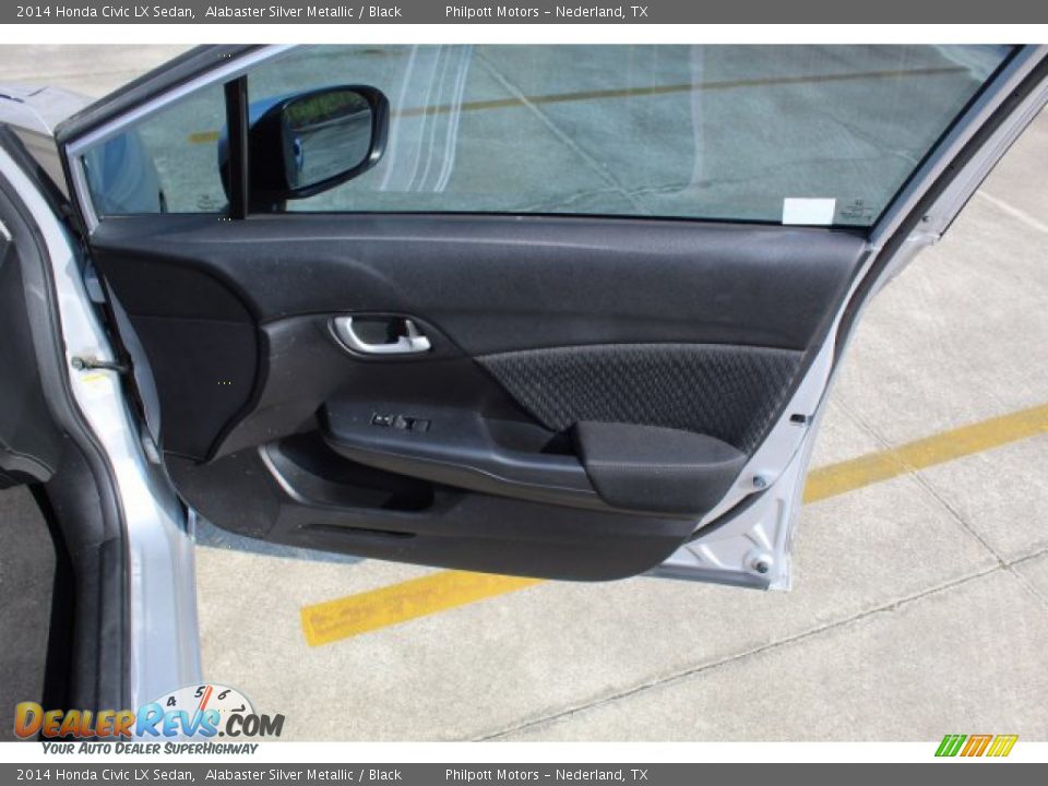 2014 Honda Civic LX Sedan Alabaster Silver Metallic / Black Photo #24