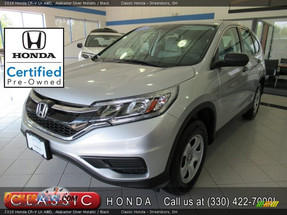 2016 Honda CR-V LX AWD Alabaster Silver Metallic / Black Photo #1