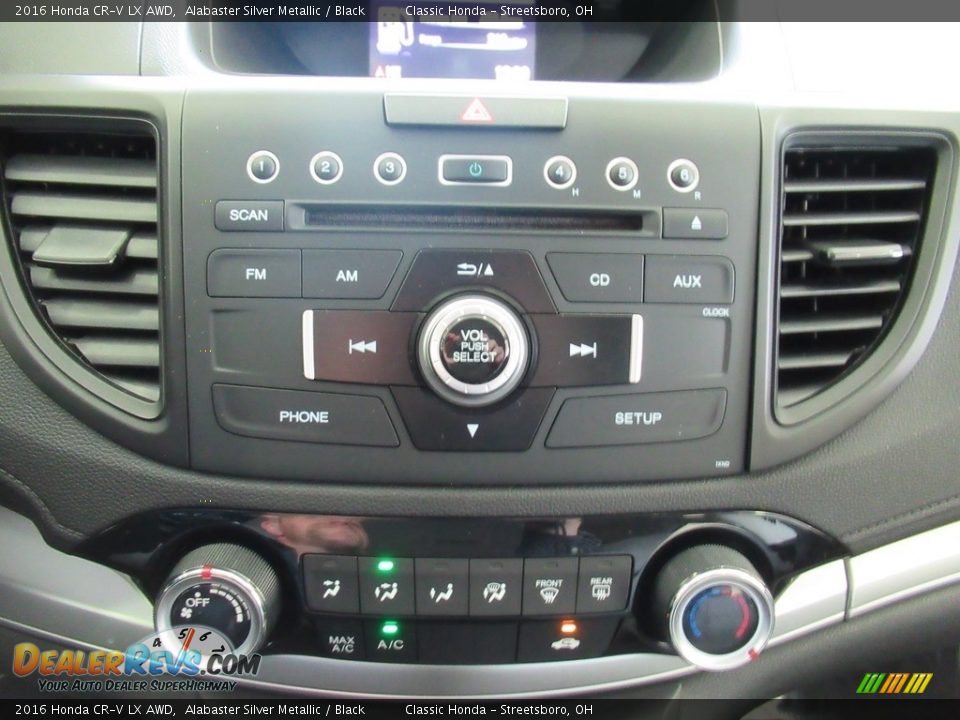 2016 Honda CR-V LX AWD Alabaster Silver Metallic / Black Photo #33