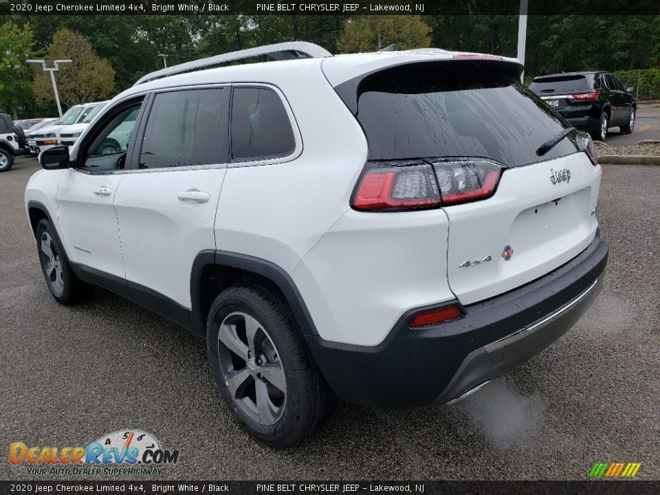 2020 Jeep Cherokee Limited 4x4 Bright White / Black Photo #4