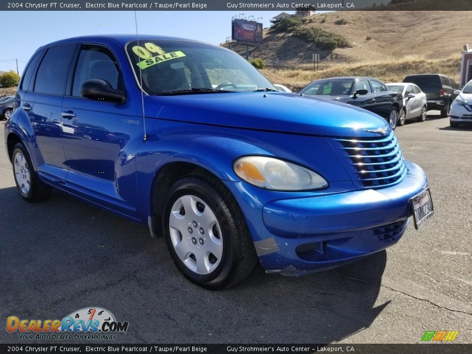 2004 Chrysler PT Cruiser Electric Blue Pearlcoat / Taupe/Pearl Beige Photo #1