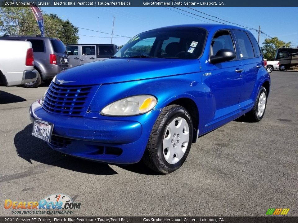 2004 Chrysler PT Cruiser Electric Blue Pearlcoat / Taupe/Pearl Beige Photo #2