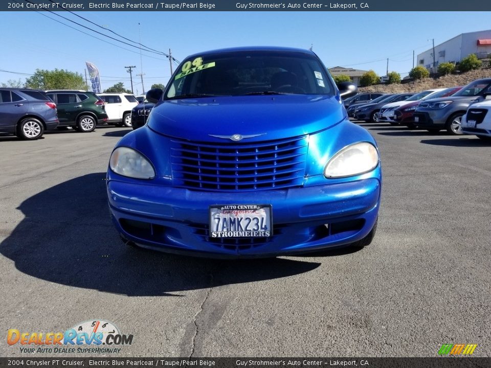 2004 Chrysler PT Cruiser Electric Blue Pearlcoat / Taupe/Pearl Beige Photo #3