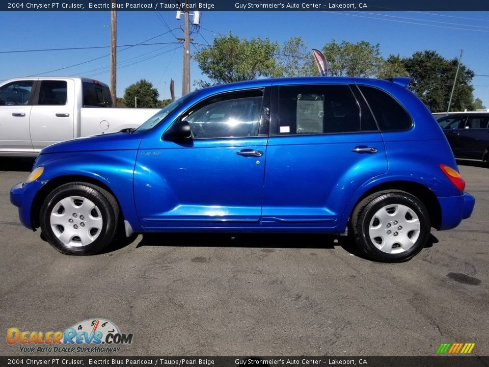 2004 Chrysler PT Cruiser Electric Blue Pearlcoat / Taupe/Pearl Beige Photo #6