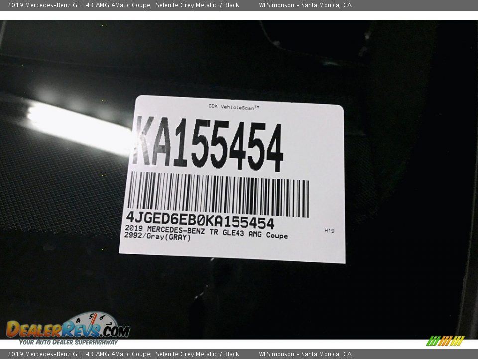 2019 Mercedes-Benz GLE 43 AMG 4Matic Coupe Selenite Grey Metallic / Black Photo #12