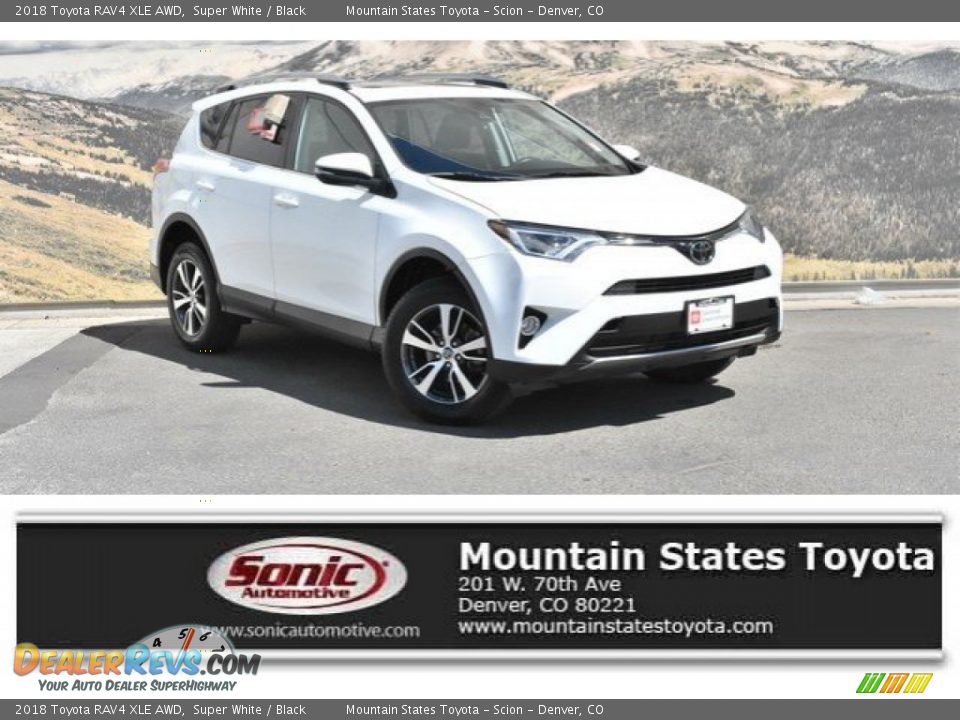 2018 Toyota RAV4 XLE AWD Super White / Black Photo #1