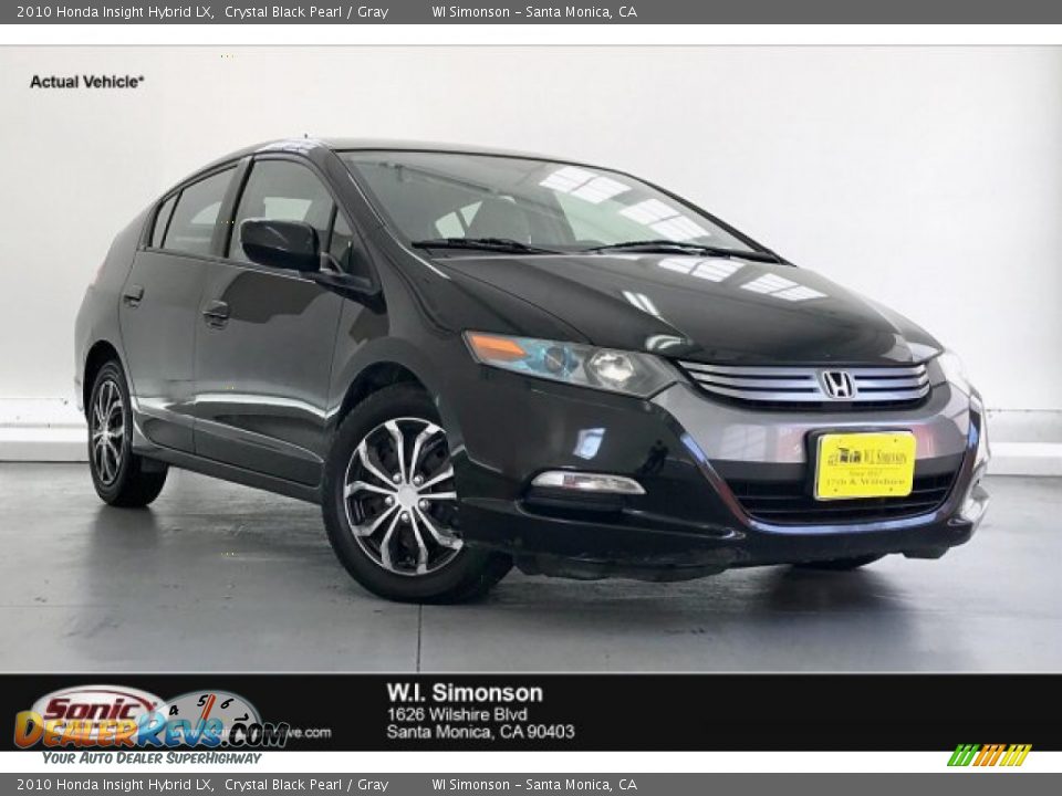 2010 Honda Insight Hybrid LX Crystal Black Pearl / Gray Photo #1