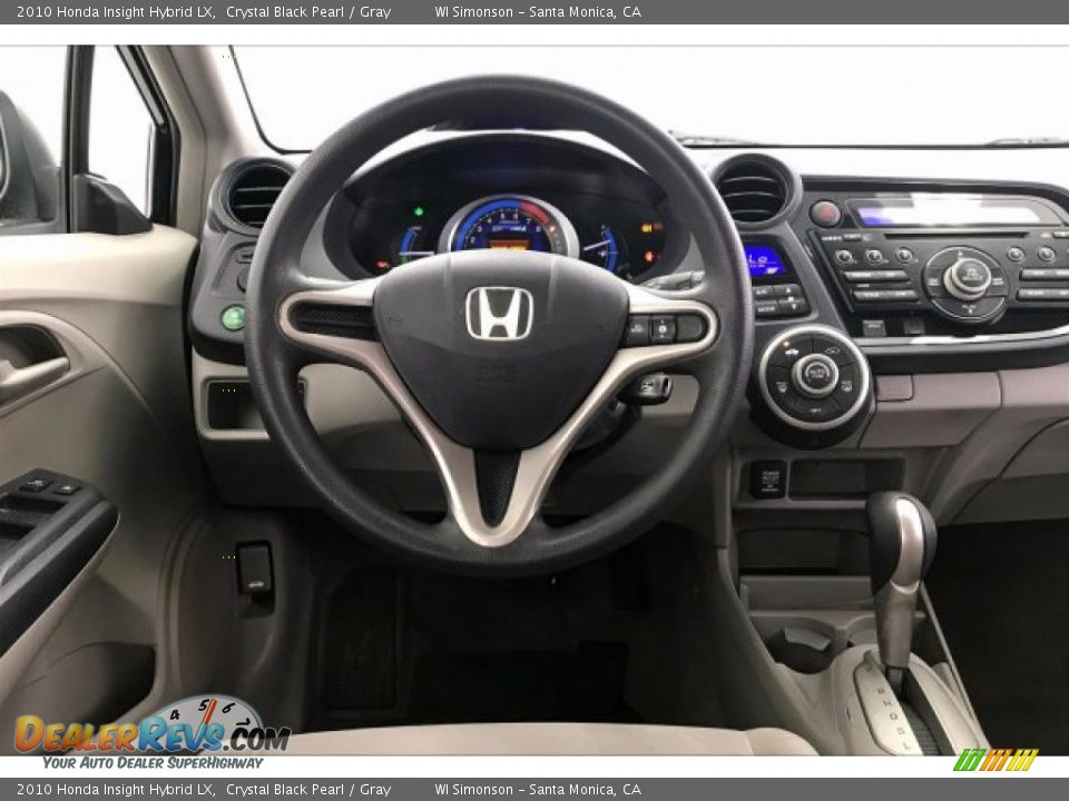 2010 Honda Insight Hybrid LX Crystal Black Pearl / Gray Photo #4