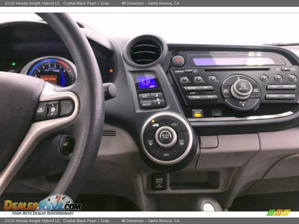 2010 Honda Insight Hybrid LX Crystal Black Pearl / Gray Photo #5