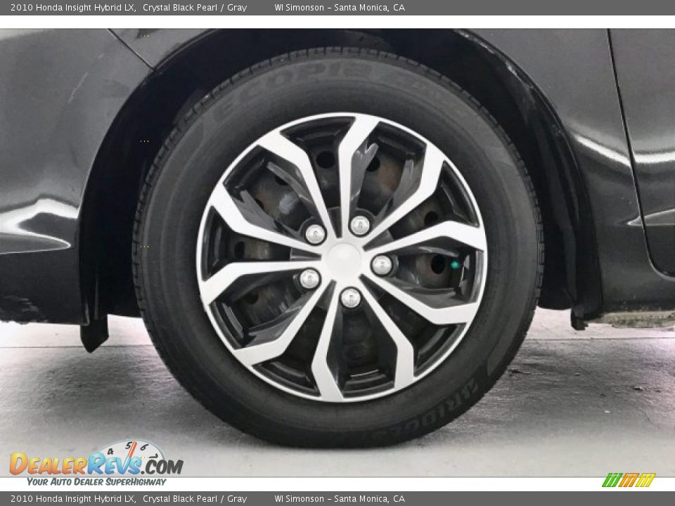 2010 Honda Insight Hybrid LX Crystal Black Pearl / Gray Photo #8