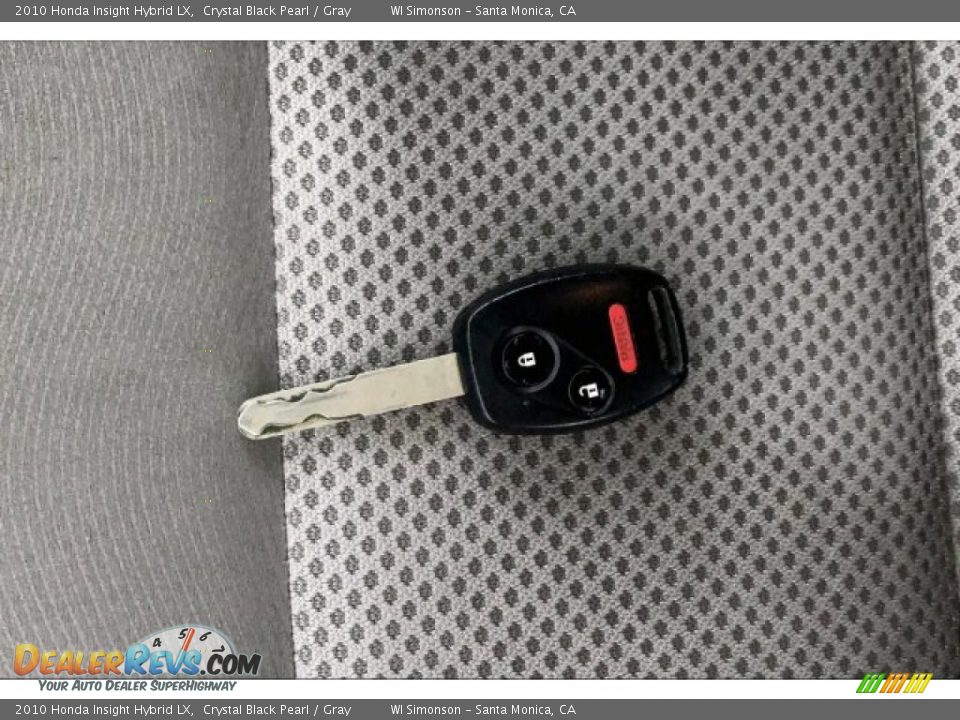 2010 Honda Insight Hybrid LX Crystal Black Pearl / Gray Photo #11