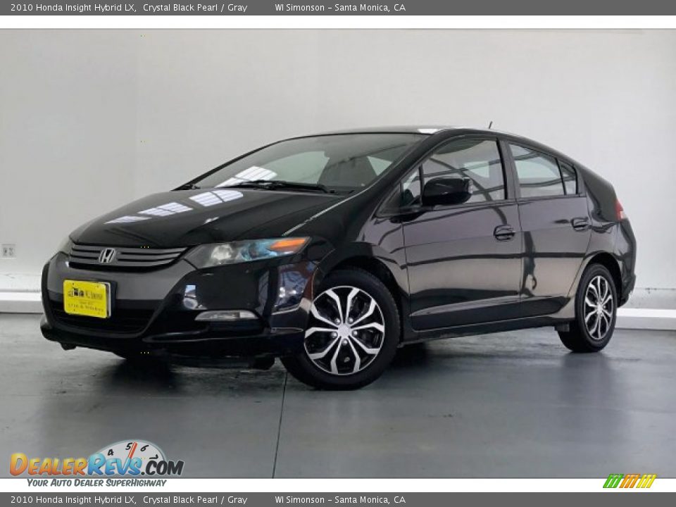 2010 Honda Insight Hybrid LX Crystal Black Pearl / Gray Photo #12