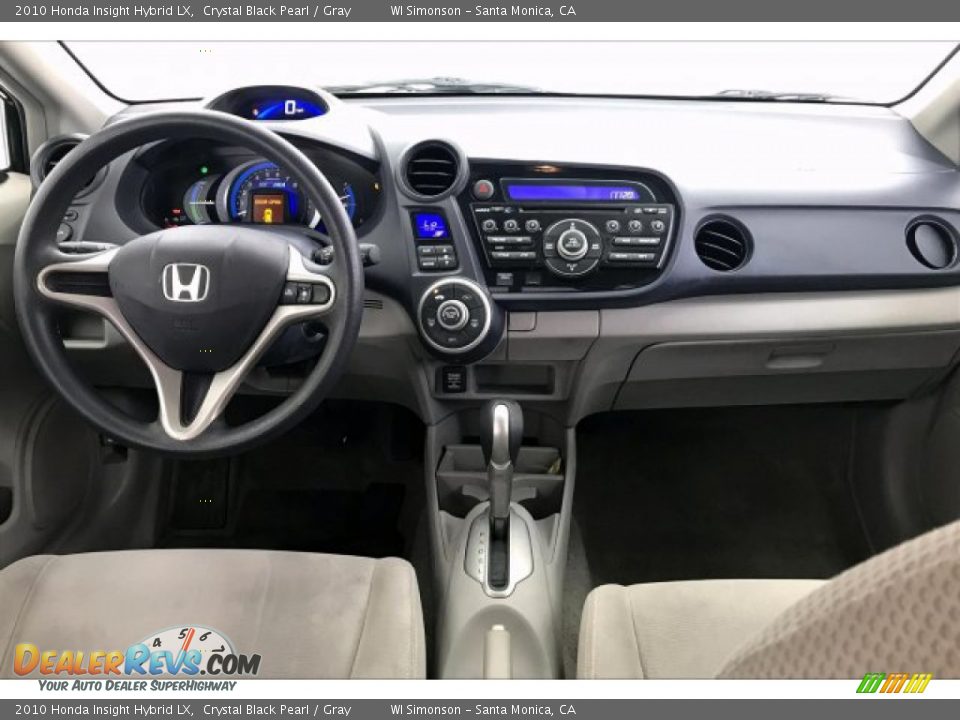 2010 Honda Insight Hybrid LX Crystal Black Pearl / Gray Photo #17