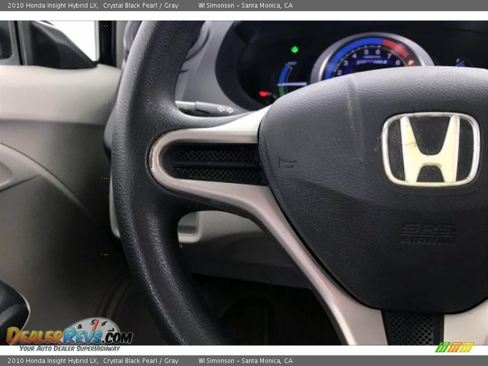 2010 Honda Insight Hybrid LX Crystal Black Pearl / Gray Photo #18