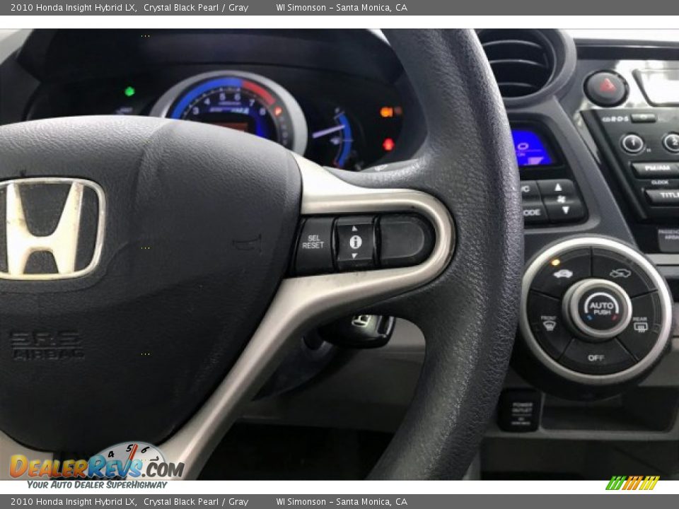2010 Honda Insight Hybrid LX Crystal Black Pearl / Gray Photo #19