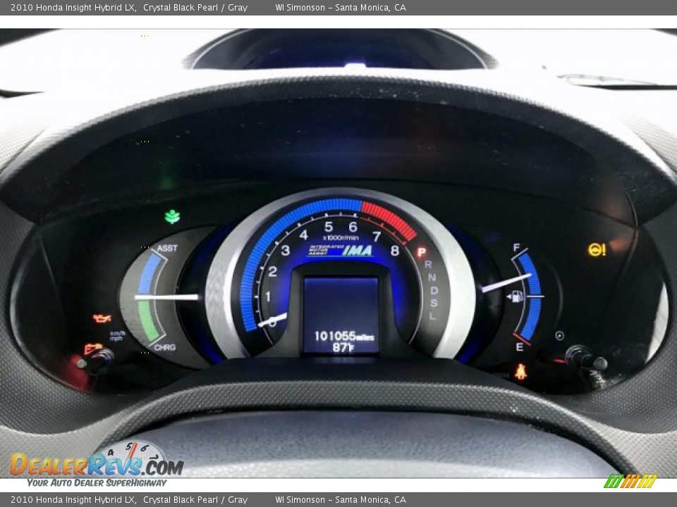 2010 Honda Insight Hybrid LX Crystal Black Pearl / Gray Photo #20